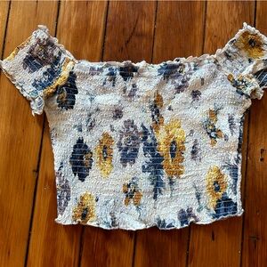 Abercrombie and fitch floral crop top size S